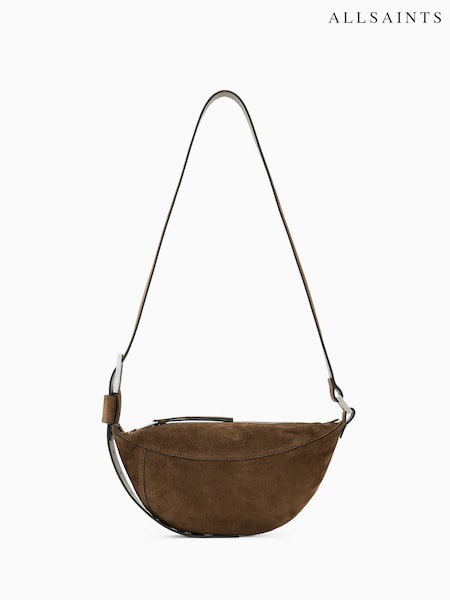 AllSaints Brown Luna Suede Cross-Body Bag (W93224) | £159