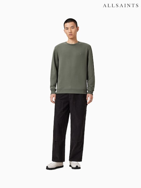 AllSaints Green Slim Fit Raven Sweatshirt (W93312) | £99