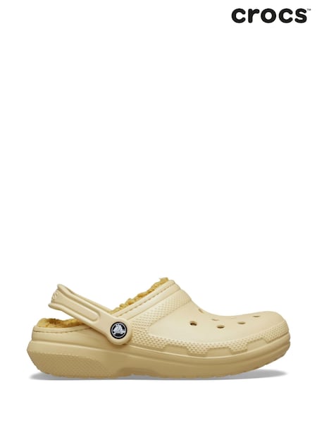 Crocs Cream Classic Lined Clogs (W93479) | £55