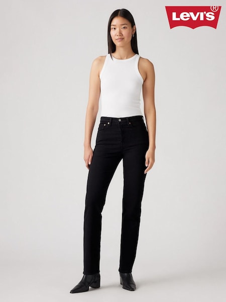 Levi's Wedgie Straight Black Sprout Wedgie Straight Jeans (W93696) | £100