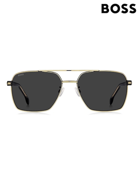BOSS Gold Rectangular Sunglasses (W93885) | £189