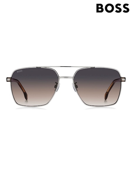BOSS Brown Rectangular Palladium Sunglasses (W93889) | £189
