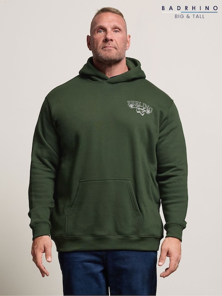 BadRhino Big & Tall Green Hoodie (W94188) | £34