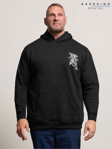 BadRhino Big & Tall Black Hoodie (W94197) | £34