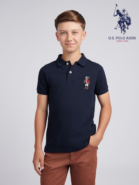 U.S. Polo Assn. Blue Boys Chuck Polo Shirt (W94503) | £35 - £42