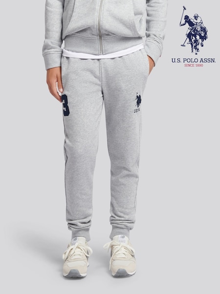 U.S. Polo Assn. Grey Boys Player 3 Loopback Joggers (W94516) | £35 - £42