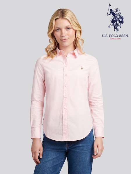 U.S. Polo Assn. Pink Stretch Classic Fit Oxford Shirt (W94687) | £60