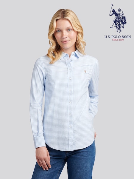 U.S. Polo Assn. Blue Classic Fit Gingham Shirt (W94690) | £60