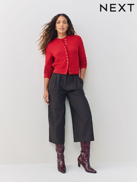 Red Super Soft 2 Pack Knitted Short Sleeve Top and Cardigan (W94717) | £46