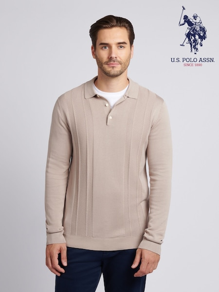 U.S. Polo Assn. Natural Mens Signature Smart Texture Polo Shirt (W94860) | £75