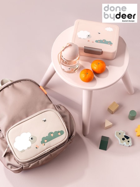 Done by Deer Pink Lunch Box with Divider Tiny Farm (W95138) | £17