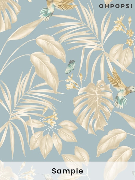 Ohpopsi Blue Hummingbird A4 Wallpaper Sample (W95328) | £1