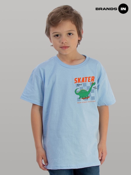 Brands In Blue Dinosaur Skater T-Shirt (W95431) | £18