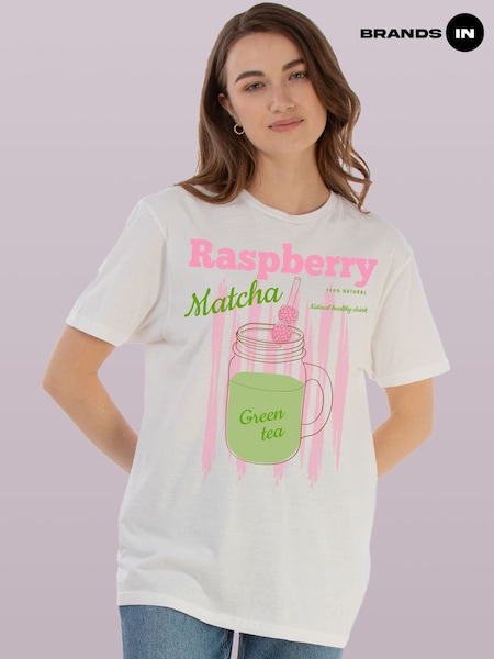 Brands In White Matcha Raspberry T-Shirt (W95432) | £20