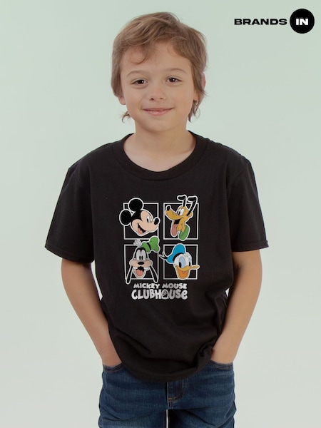 Brands In Black Disney Mickey Mouse Clubhouse Head T-Shirt (W95436) | £18