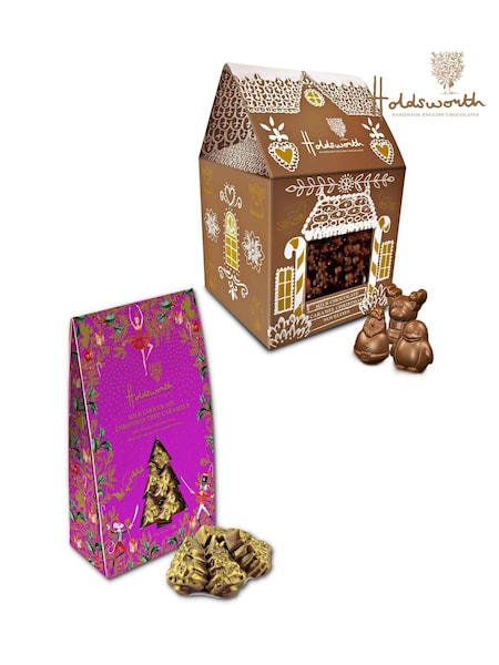 Holdsworth Christmas Tree Caramels and Gingerbread House Gift Box (W95635) | £22