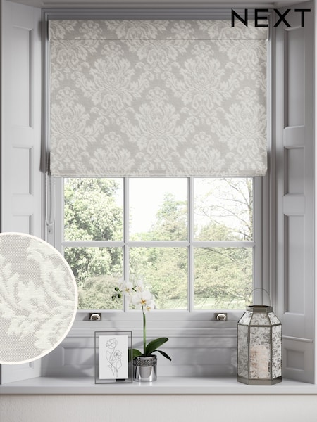 Grey Damask Made to Measure Roman Blinds (W95694) | £84