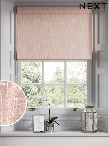 Pink Chenille Made to Measure Roman Blinds (W95703) | £79