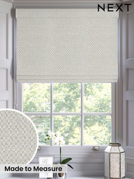 Blue Small Geo Made to Measure Roman Blind (W95719) | £89