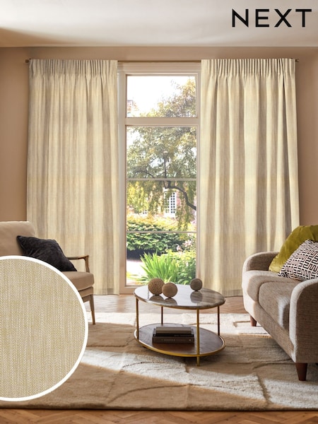 Yellow Knit Made to Measure Curtains (W95731) | £119