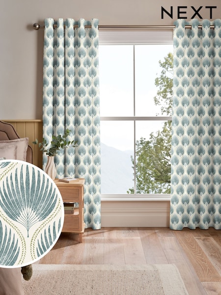 Blue Poale Made to Measure Curtains (W95737) | £82