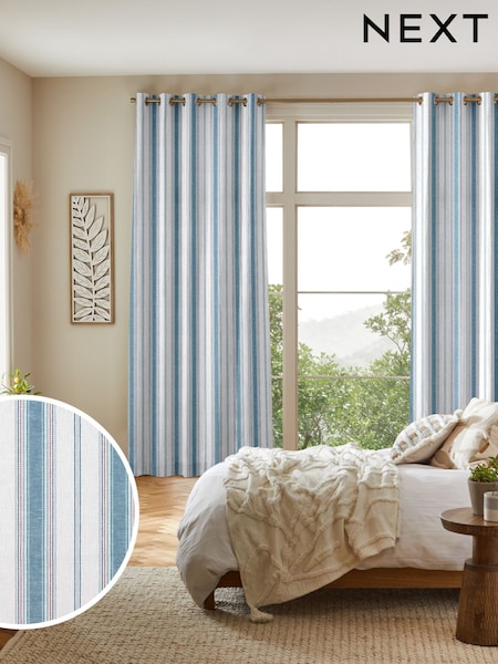 Blue Balthica Made to Measure Curtains (W95738) | £100