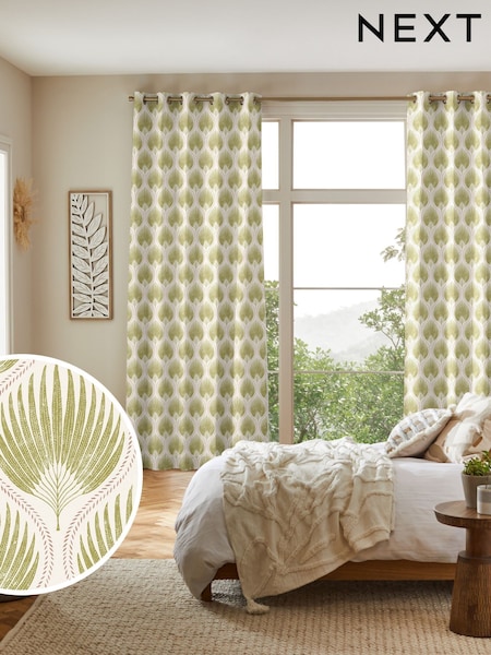 Green Poale Made to Measure Curtains (W95739) | £82