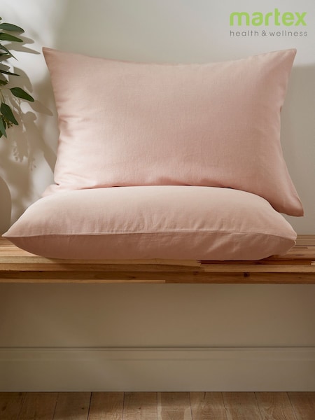 Martex Seashell Pink Touch Of Linen Pillowcases Pair (W95742) | £20
