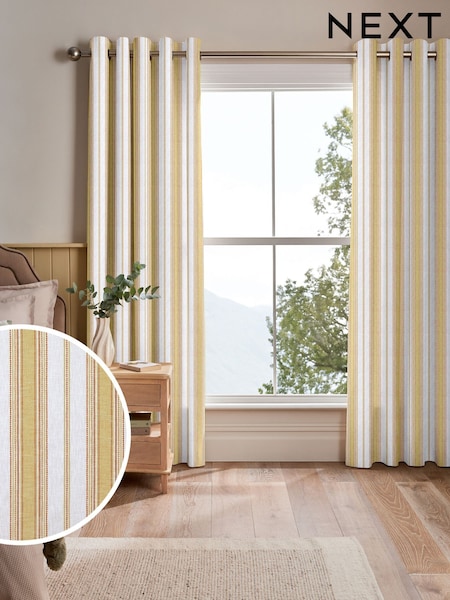 Yellow Balthica Made to Measure Curtains (W95752) | £100