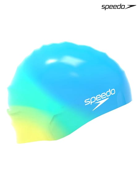 Speedo Blue Junior Multi Color Silicone Swim Cap (W95762) | £11