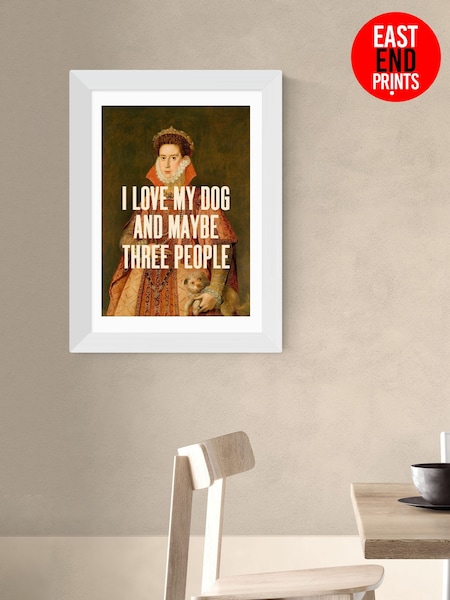 East End Prints White I Love My Dog by Oh Fine Wall Art (W95830) | £50 - £130
