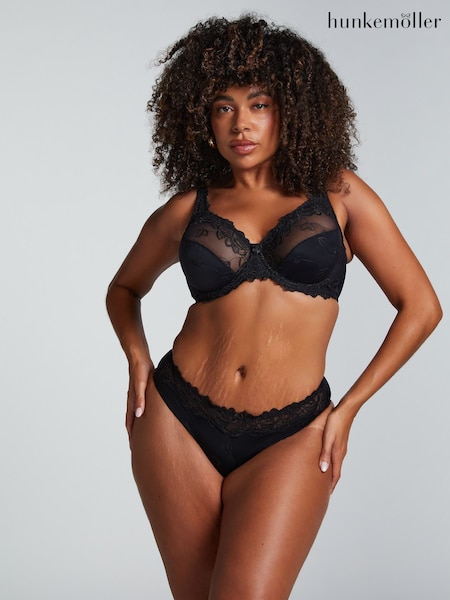 Hunkemoller Diva Thong Black Shorts (W96162) | £17