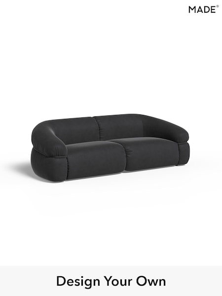 Matt Velvet Easy Clean/Charcoal Grey Soma By Made (W96273) | £1,499