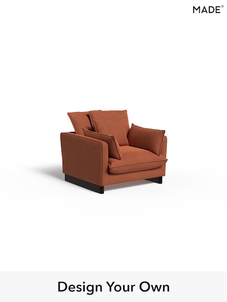 Matt Velvet Easy Clean/Burnt Orange Whitby By Made (W96277) | £999