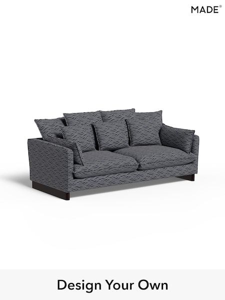Textured Wave Boucle/Dark Ink Blue Whitby By Made (W96282) | £1,650
