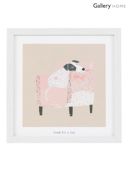 Gallery Home Multicoloured Napping Paws Framed Art (W96352) | £18
