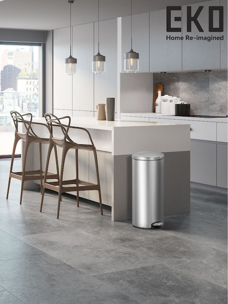 Eko Stainless Steel Eva Kitchen Bin 30L (W96373) | £90