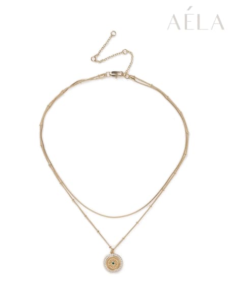 Aela Diamond Simulant Birthstone Multirow Necklace (W96444) | £22.50