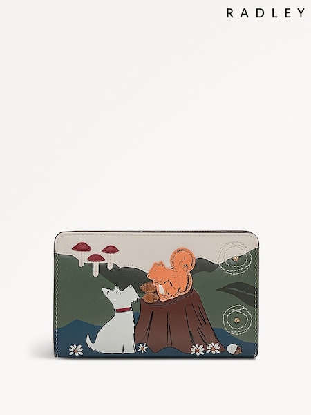 Radley Medium Autumn Leaves Bifold White Purse (W96455) | £79
