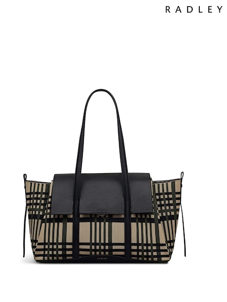 Radley Medium The Chancery Fly Knit Flapover Shoulder Brown Bag (W96463) | £299