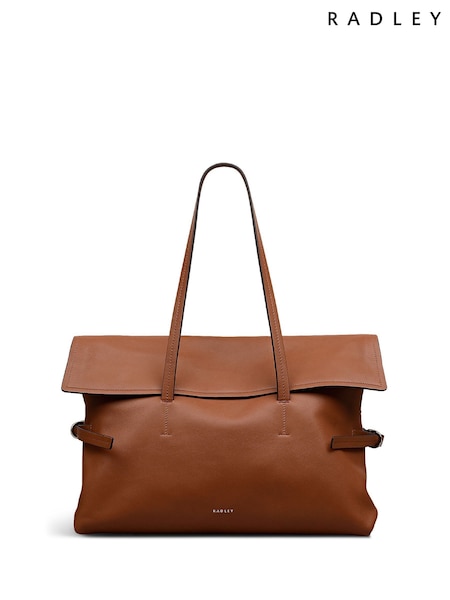 Radley Medium Fleet Street Flapover Shoulder Brown Bag (W96464) | £279