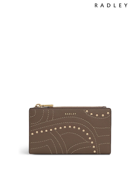 Radley Medium Grey Coin Street Stud Zip Top Purse (W96465) | £79