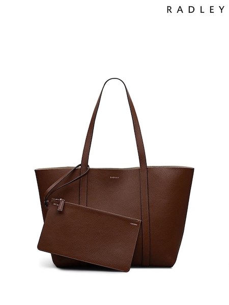 Radley Hanbury Row Large Open Top Brown Tote (W96509) | £299
