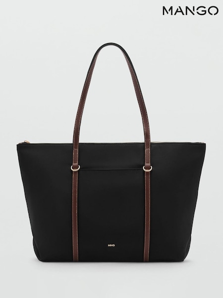 Mango Black Shopper Bag With Double Handle (W97173) | £30