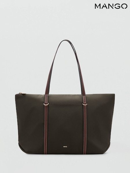 Mango Brown Shopper Bag With Double Handle (W97190) | £30