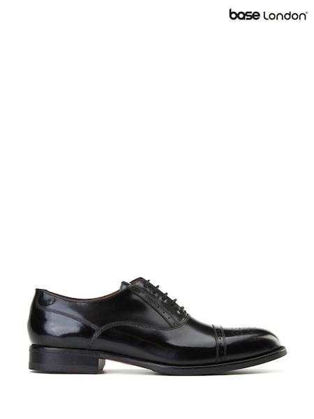 Base London Black Franklin Toe Cap Oxford Shoe (W97270) | £70