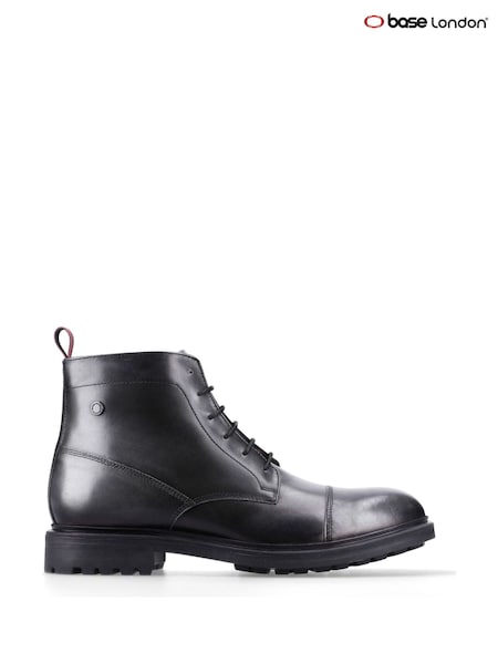 Base London Black Boulton Toe Cap Boot (W97283) | £85