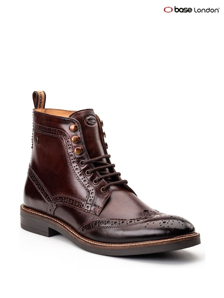 Base London Burnt Brown Bristol Brogue Boot (W97287) | £80