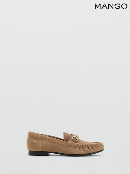 Mango Brown Suede Moccasins With Buckle (W97318) | £60