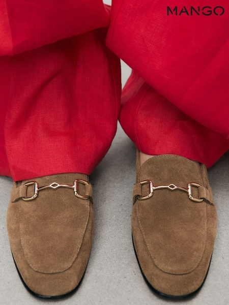 Mango Brown Suede Moccasins With Buckle (W97324) | £60